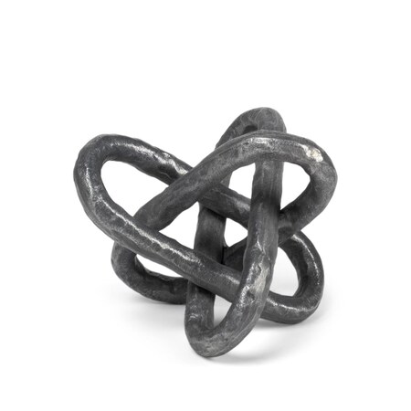 Palacedesigns Petite Silver Metal Chain Link Sculpture PA3099318